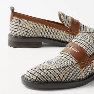 Ann Taylor Plaid Penny Loafers